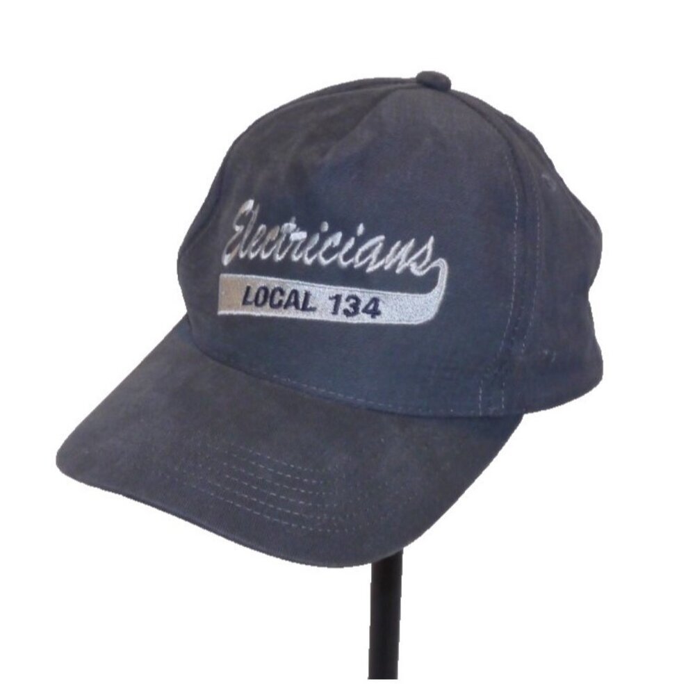 ELECTRICIANS Local 134 Chicago IL baseball cap hat dark gray One Size adjustable